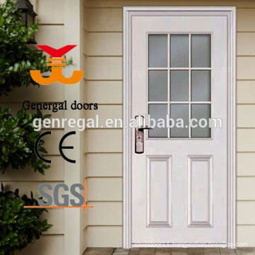 Tempered glass entrance steel door